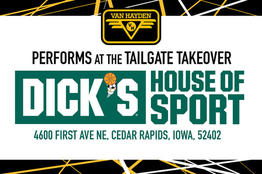 Van Hayden performs at the Tailgate Takeover at DICK's House of Sport - Cedar Rapids on Saturday, Aug 29